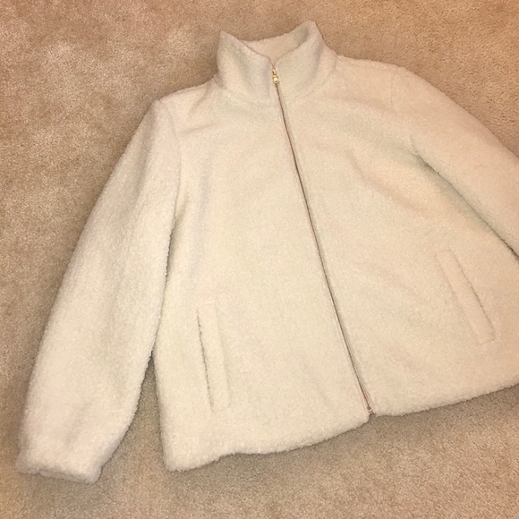 LOFT Fleece Funnel Neck Coat - Picture 5 of 8